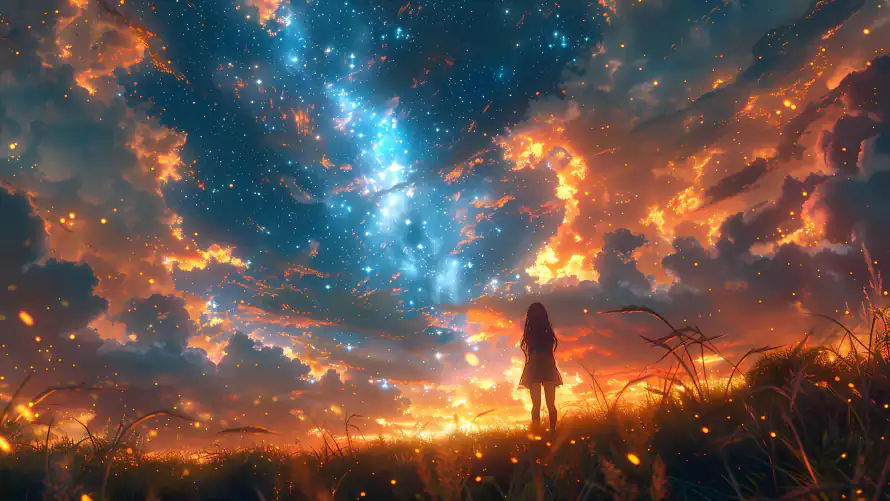 4k插画壁纸-星空 - 桌面-免费下载「哲风壁纸」