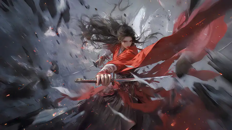 5k插画壁纸-战/出水芙蓉 - 桌面-免费下载「哲风壁纸」