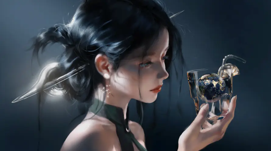 9k原画壁纸-WLOP - 鬼刀风铃-免费下载「哲风壁纸」
