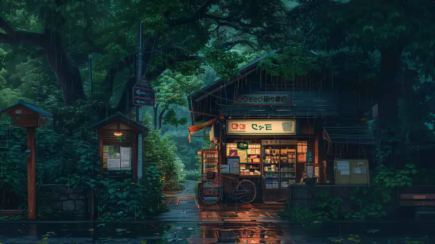 4k下雨壁纸-商店 - 绿色护眼-免费下载「哲风壁纸」