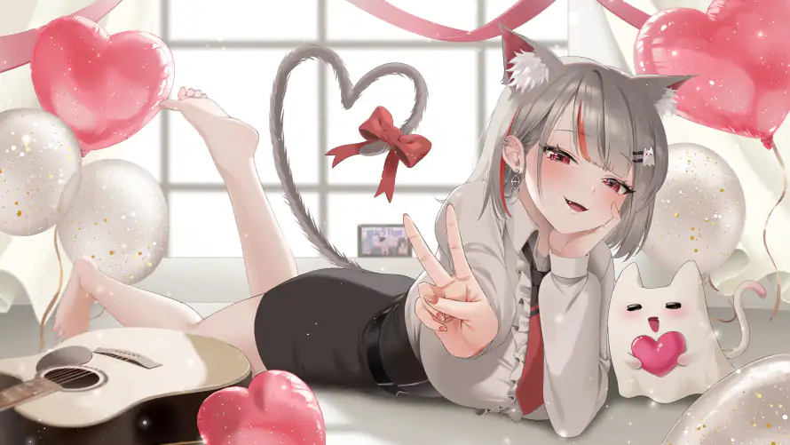 4k少女壁纸-猫耳 - 桌面-免费下载「哲风壁纸」