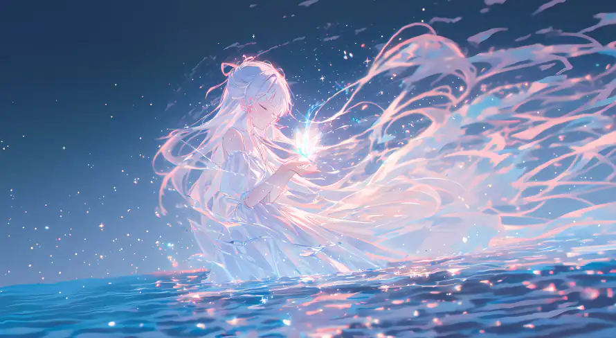 3k插画壁纸-望-出水芙蓉 - 桌面-免费下载「哲风壁纸」