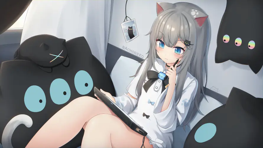 3k少女壁纸-猫娘 - 猫羽雫-免费下载「哲风壁纸」