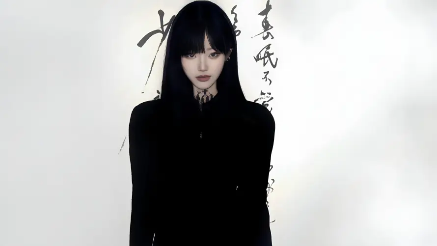 4k文字背景壁纸-真人少女 - 桌面-免费下载「哲风壁纸」