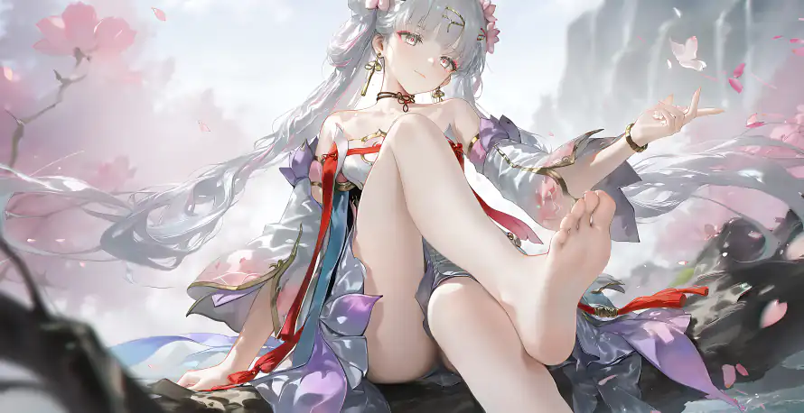 4k少女壁纸-赤足 - 桌面-免费下载「哲风壁纸」