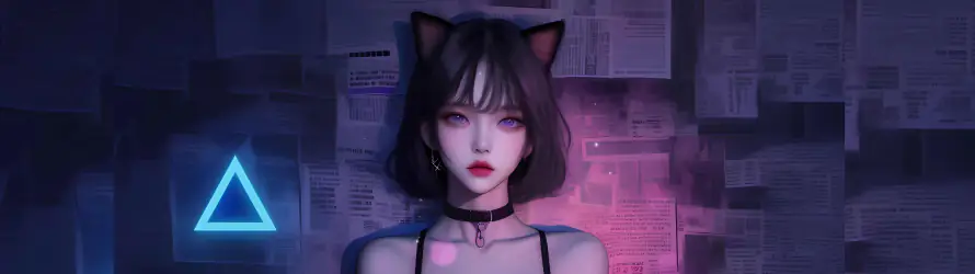 5k兽耳壁纸-猫耳 - 动漫少女-免费下载「哲风壁纸」