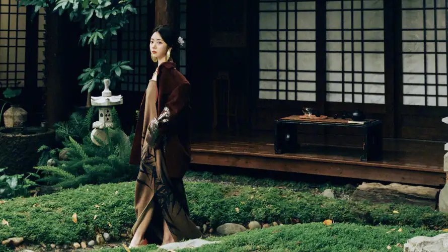5k庭院壁纸-女明星 - 谭松韵-传统服饰「哲风壁纸」