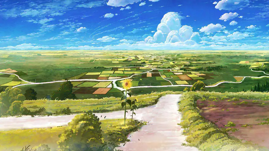 2k田园壁纸-绿色 - 田园小径-绿色田野「哲风壁纸」