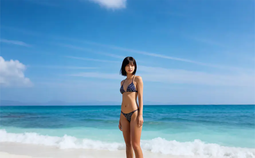 2k沙滩壁纸-今田爱樱 - 比基尼美女-免费下载「哲风壁纸」