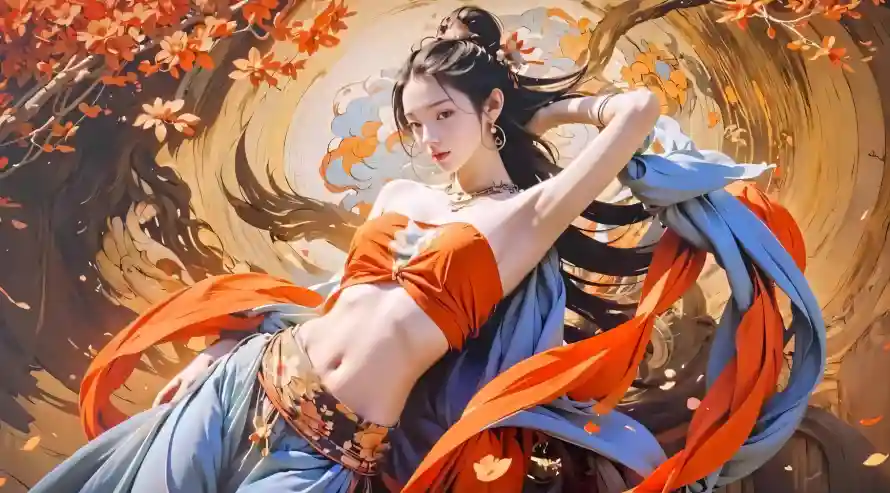 4kAI壁纸-动漫少女 - 古典美人-古风美女「哲风壁纸」