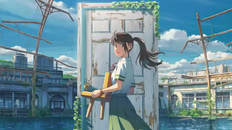 4k少女壁纸-门 - 铃芽-新海诚「哲风壁纸」