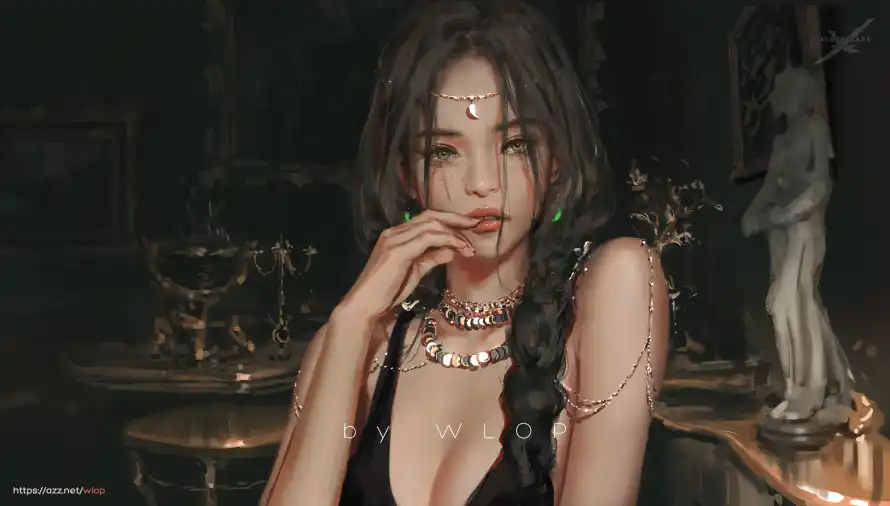 2k原画壁纸-美女 - 鬼刀-WIOP「哲风壁纸」