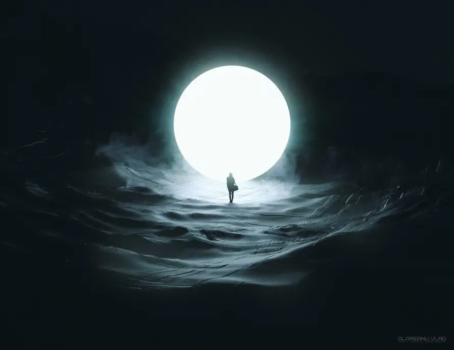 4k人物壁纸-单人 - 夜晚-意境「哲风壁纸」