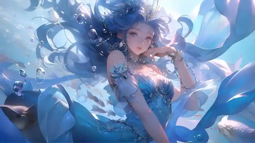 5k动漫壁纸-梦幻 - 海底-美人鱼「哲风壁纸」