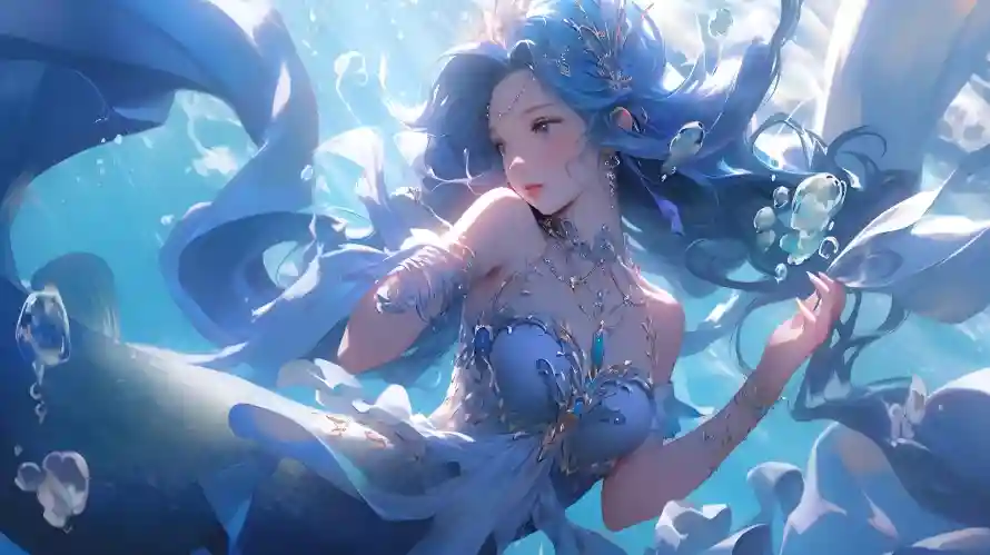 5k动漫壁纸-动漫风 - 美人鱼-梦幻场景「哲风壁纸」