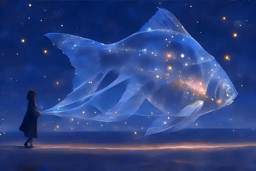 9k人物壁纸-星空 - 梦鱼-梦幻鱼「哲风壁纸」