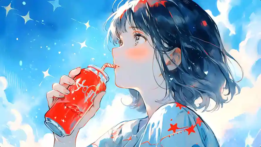4k少女壁纸-插画 - 星空-短发「哲风壁纸」