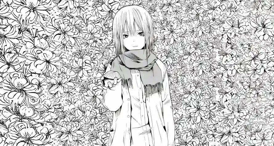 4k女孩壁纸-插画 - 背景-花卉「哲风壁纸」