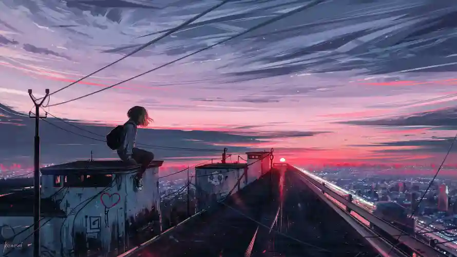 2k人物壁纸-动画 - 场景-城市「哲风壁纸」