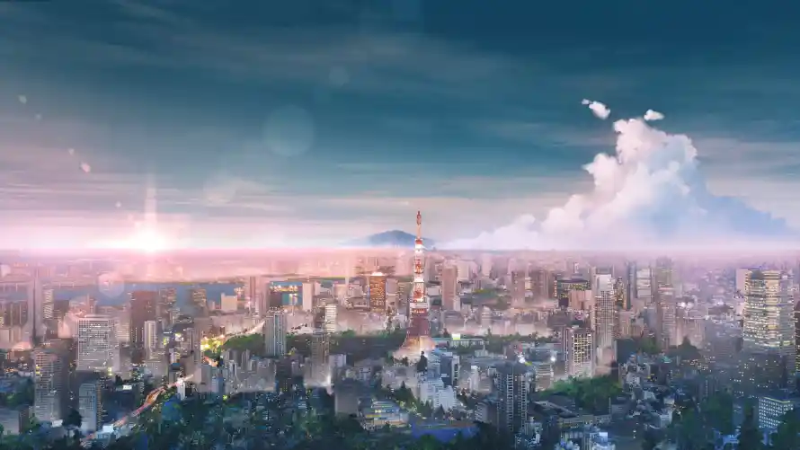 4k城市壁纸-梦幻 - 风景-二次元「哲风壁纸」