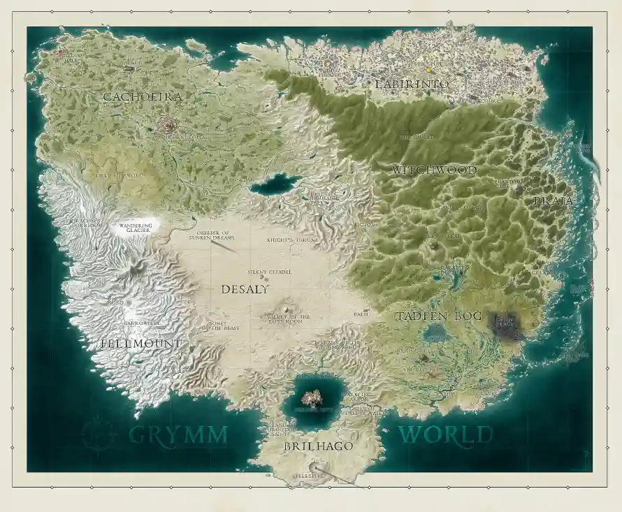 3k地理背景壁纸-奇幻地图 - 幻想风格-探险地图「哲风壁纸」