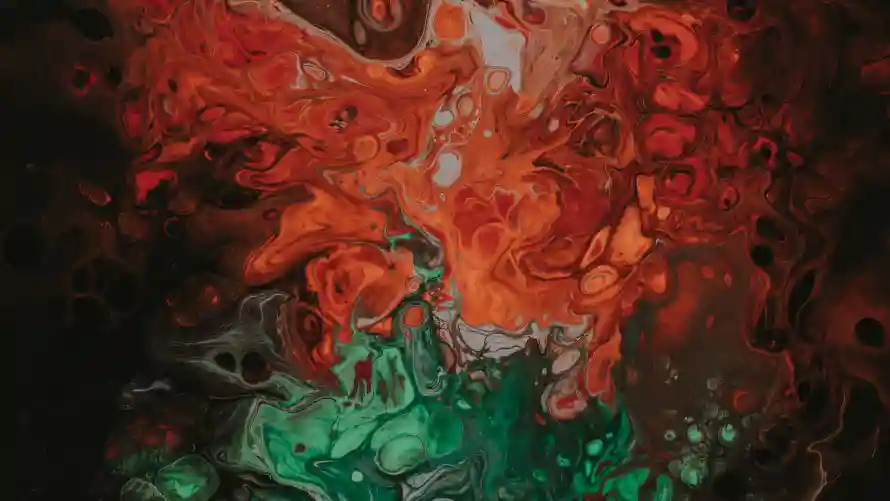 4k丙烯画壁纸 - 水彩画 - 抽象艺术 - 流体色彩「哲风壁纸」