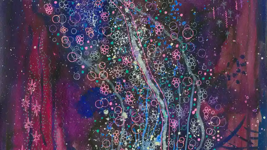 4k丙烯画壁纸-水彩画 - 抽象图案-梦幻背景「哲风壁纸」