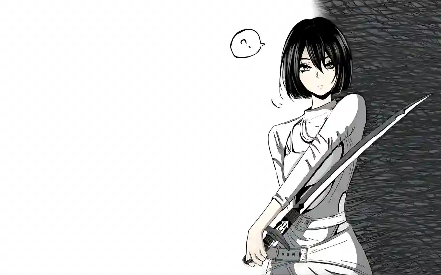 5k动漫壁纸-少女插画 - 持刀少女-酷炫形象「哲风壁纸」