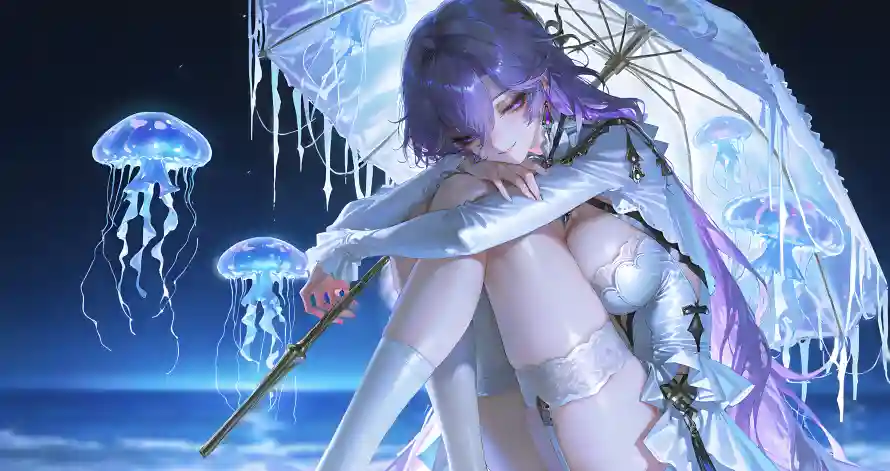 4k动漫壁纸-少女 - 动漫少女-撑伞少女「哲风壁纸」