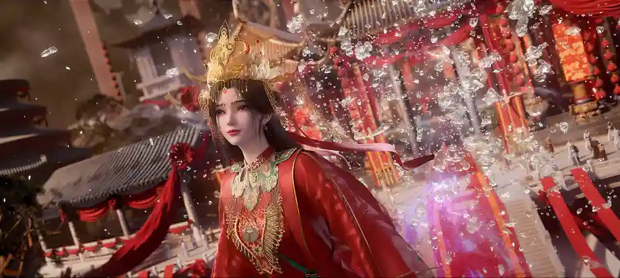 6k古风壁纸-国漫 - 中式嫁衣-动漫女主「哲风壁纸」