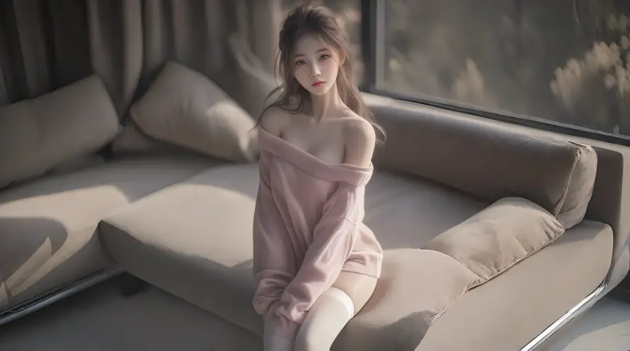 3kMM壁纸-少女 - 沙发-少女壁纸「哲风壁纸」