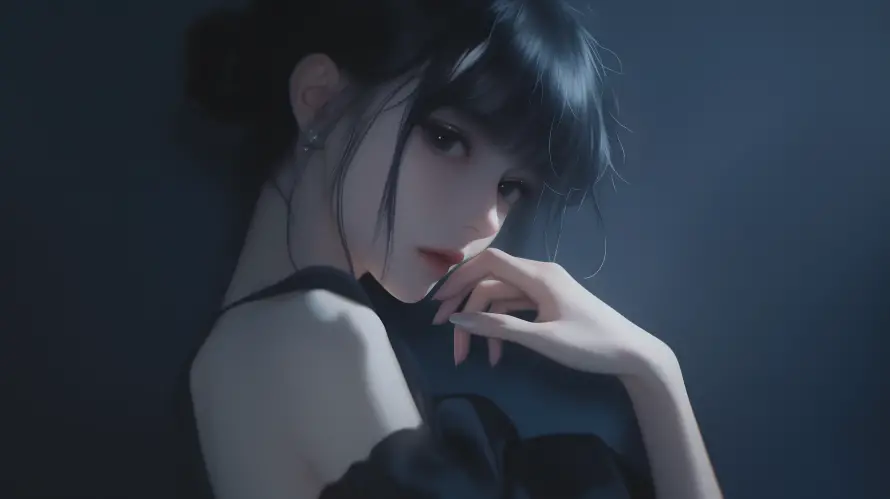 3k少女壁纸-暗黑风 - 黑色系-人物壁纸「哲风壁纸」