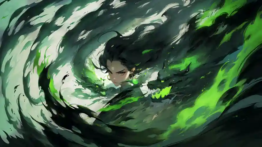 4k人物壁纸-绿动 - 三玄色-动态背景「哲风壁纸」