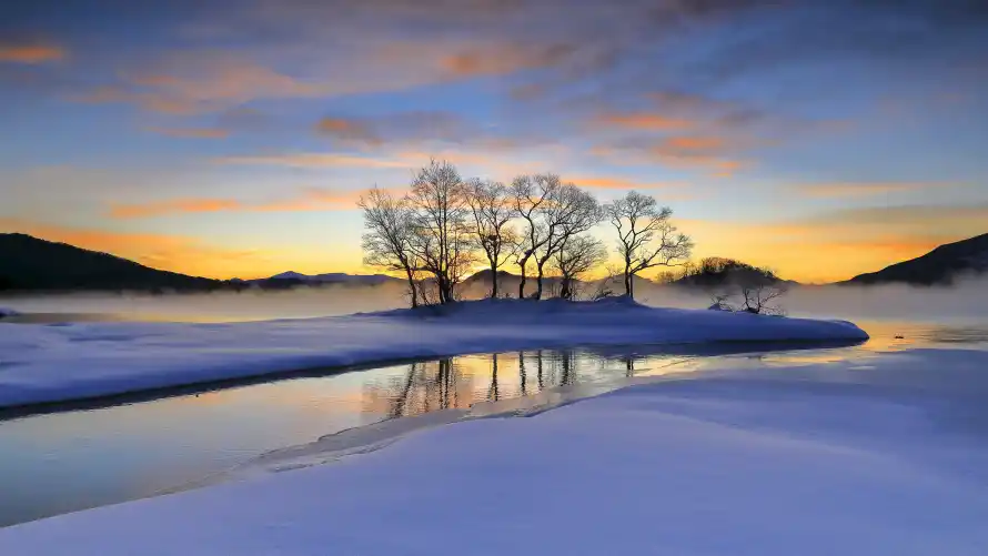 4k雪景壁纸-风景 - 冬日雪景-冬日风景「哲风壁纸」