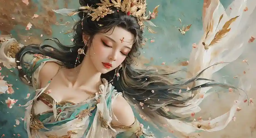 4k敦煌壁纸 - 美女 - 飞天 - 壁上观「哲风壁纸」