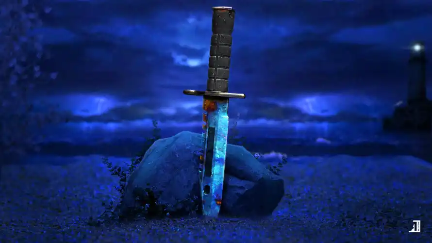 3kcs2壁纸-csgo - m9刺刀-全蓝淬火「哲风壁纸」 3kcs2壁纸-csgo - m9刺刀-全蓝淬火「哲风壁纸」