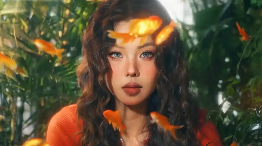 4k人物壁纸-梦幻 - 绿植-美女「哲风壁纸」