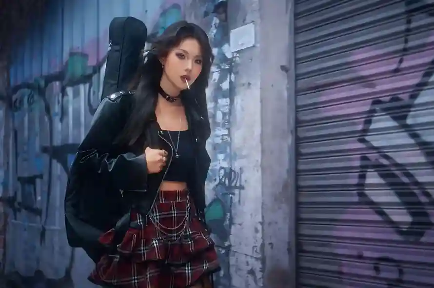 3k时尚壁纸-美女 - 街头-酷飒「哲风壁纸」