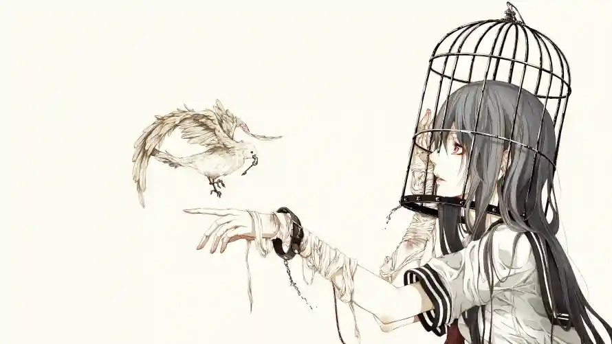 5k动漫壁纸-美女 - 飞鸟-动漫元素「哲风壁纸」