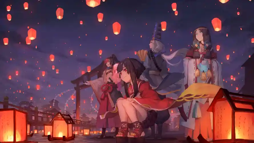 4k人物壁纸-动漫 - 场景-夜景「哲风壁纸」