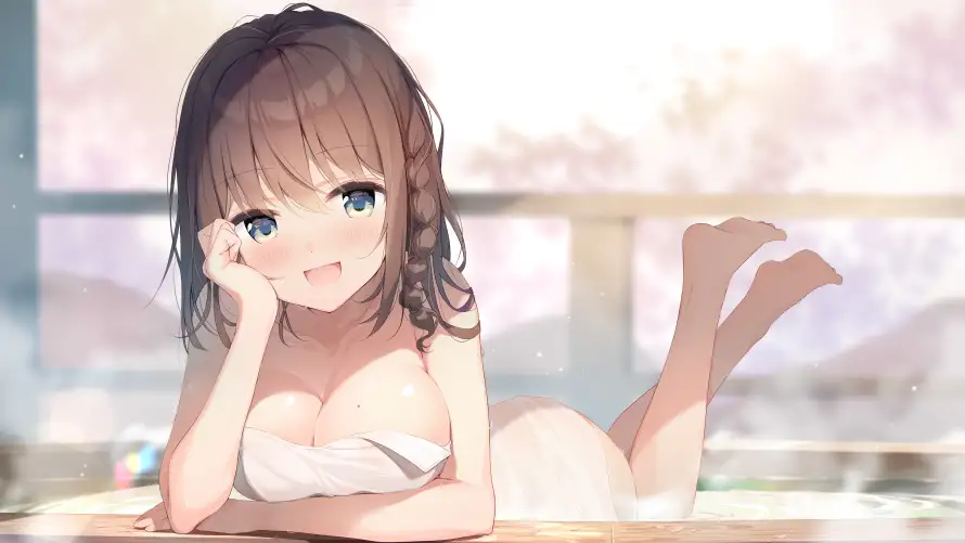 6k动漫壁纸-美女 - 躺卧-美少女「哲风壁纸」
