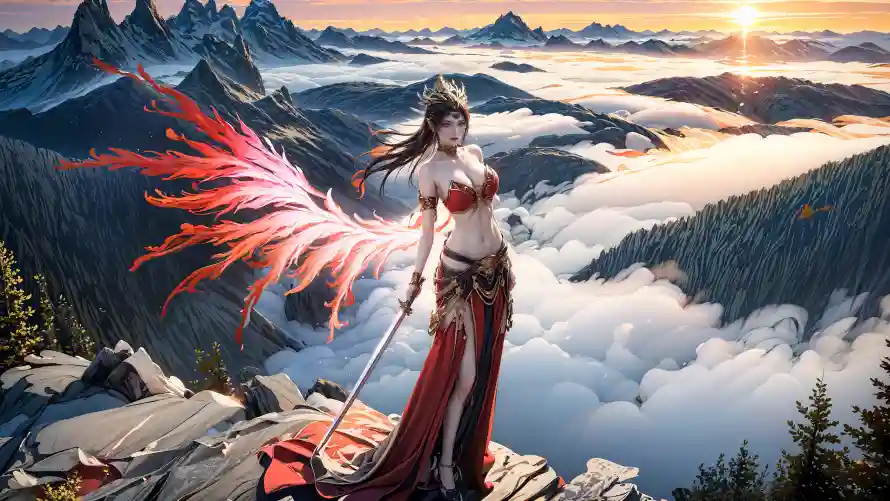 4k人物壁纸-场景 - 玄幻-羽翼「哲风壁纸」