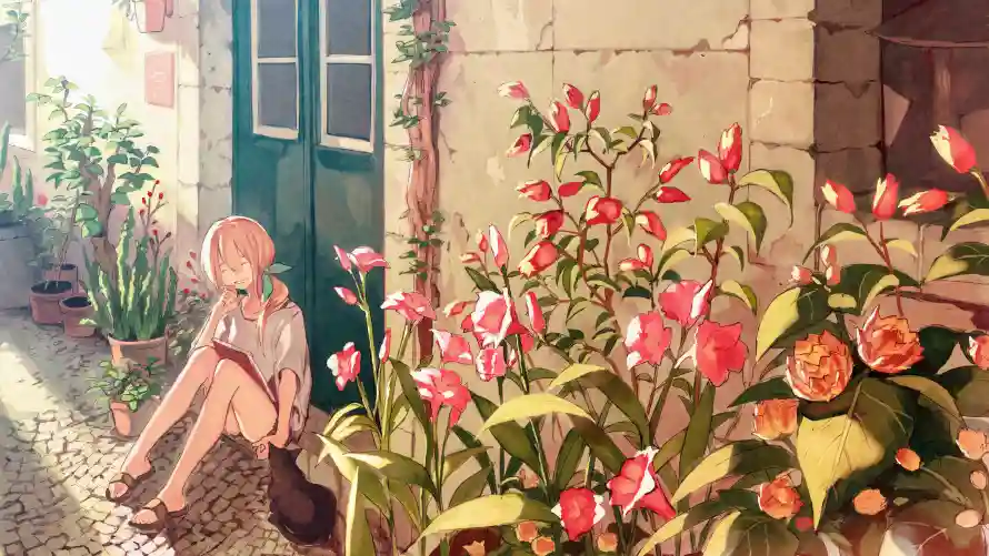4k动漫壁纸-场景 - 少女-背景「哲风壁纸」
