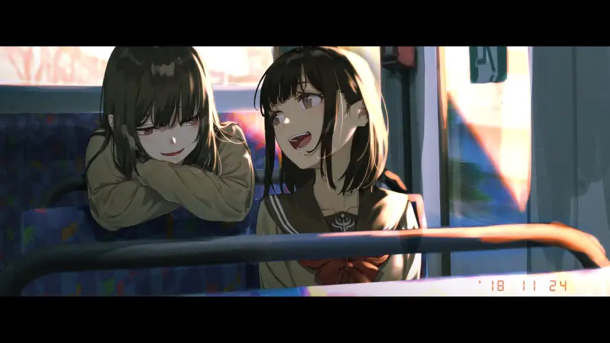 5k动漫壁纸-少女 - 双少女-背景图「哲风壁纸」