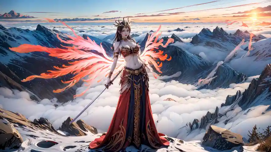 4k美杜莎壁纸-斗破苍穹 - 玄幻场景-羽翼造型「哲风壁纸」