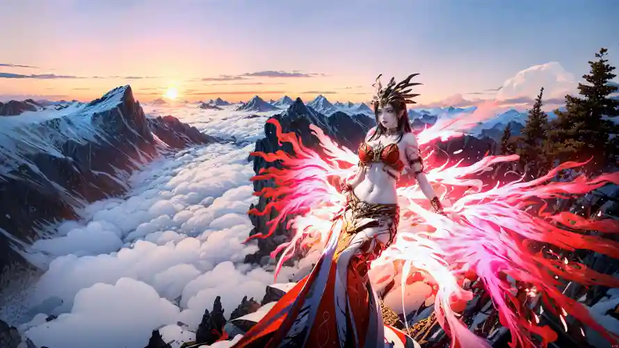 4k特效壁纸-玄幻 - 雪山-美杜莎「哲风壁纸」