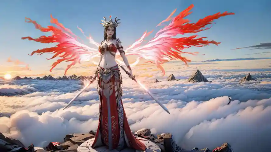4k美杜莎壁纸-云端场景 - 女王形象-斗破苍穹「哲风壁纸」