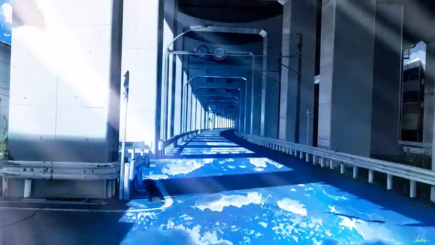 6k倒影壁纸-动漫 - 桥梁-背景「哲风壁纸」