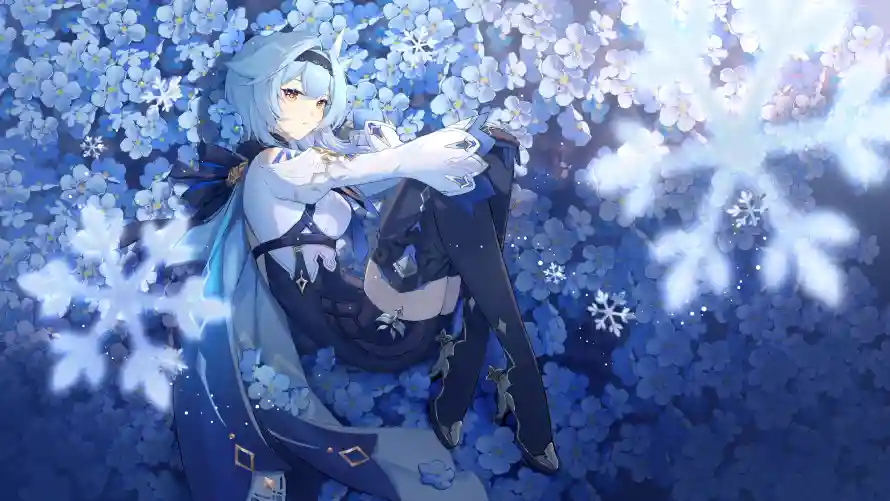 4k动漫壁纸-原神 - 少女-雪景「哲风壁纸」