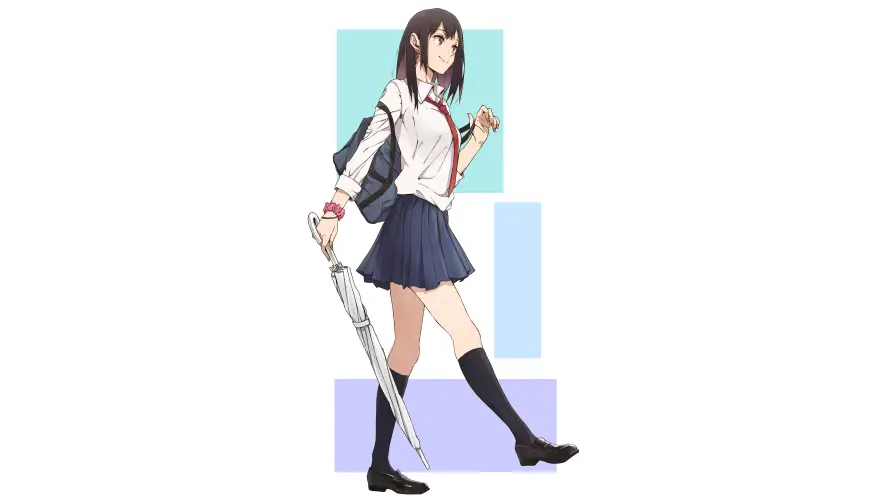 4k动漫壁纸-jk - 持伞-jk少女「哲风壁纸」